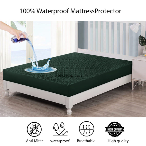 Ultra Sonic Quilted Mattress Protector - Green